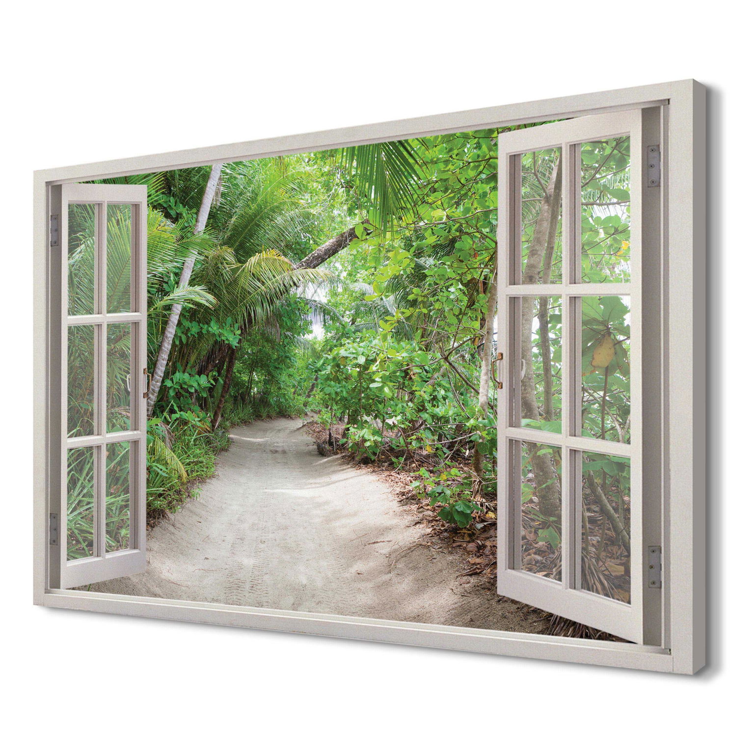 Cesta tropickým lesom Obraz okno canvas 3d 120x80