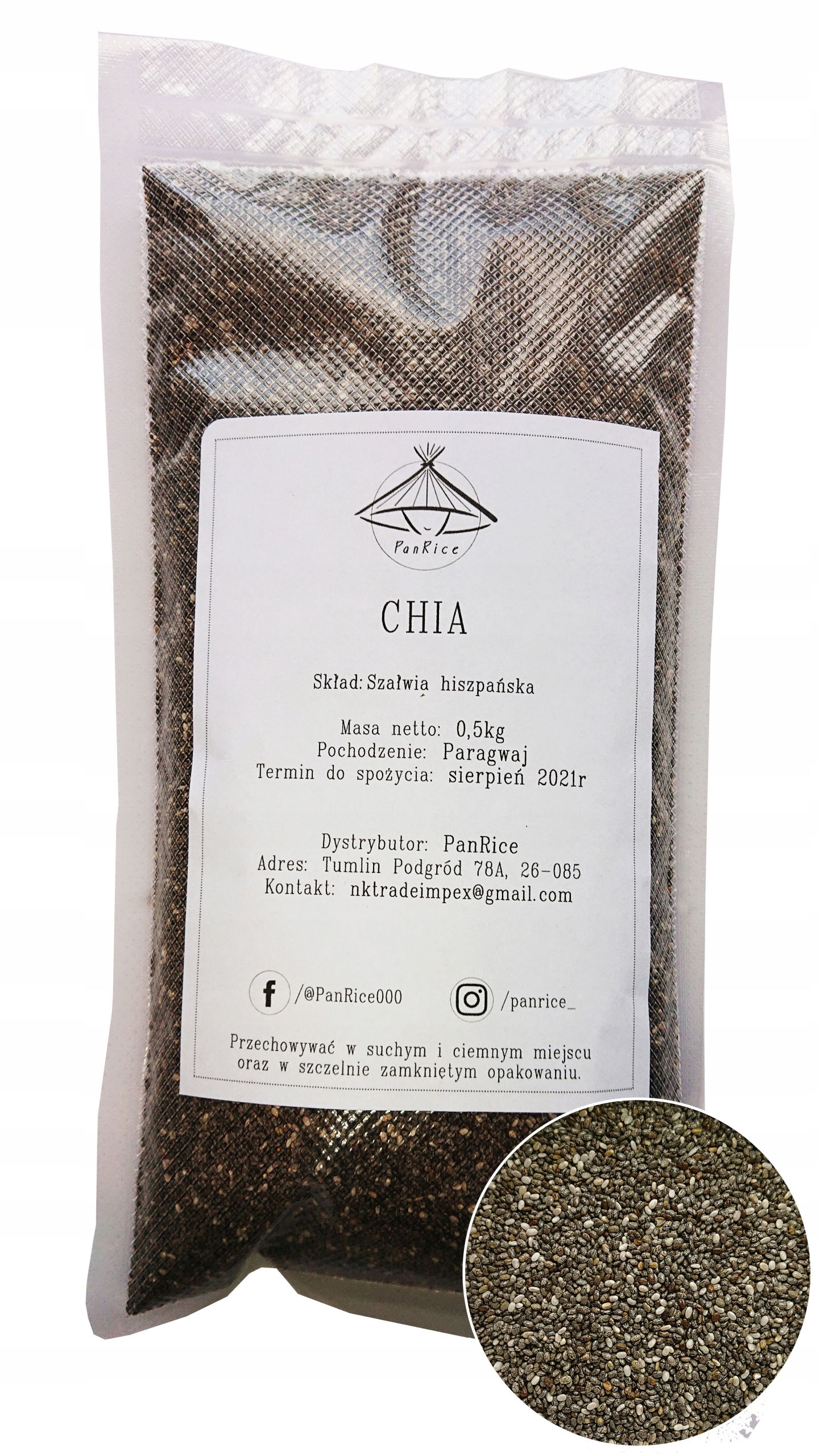 Chia Semená 0,5 kg španielska šalvia