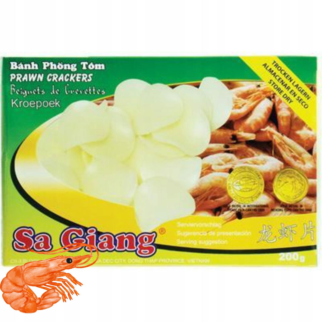 Chipsy krevetové praženice na vyprážanie Shrimp Občerstvenie Kroepock 200g Sagiang