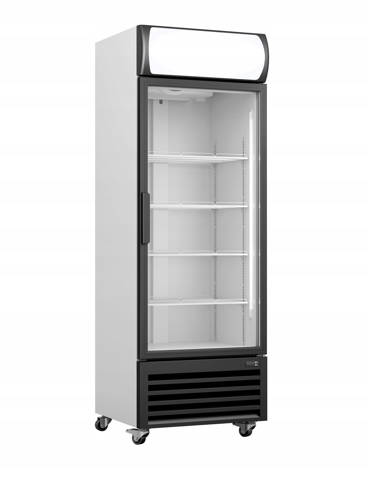 Chladnička Saro, sklenené dvere reklamný panel, model Gtk 370