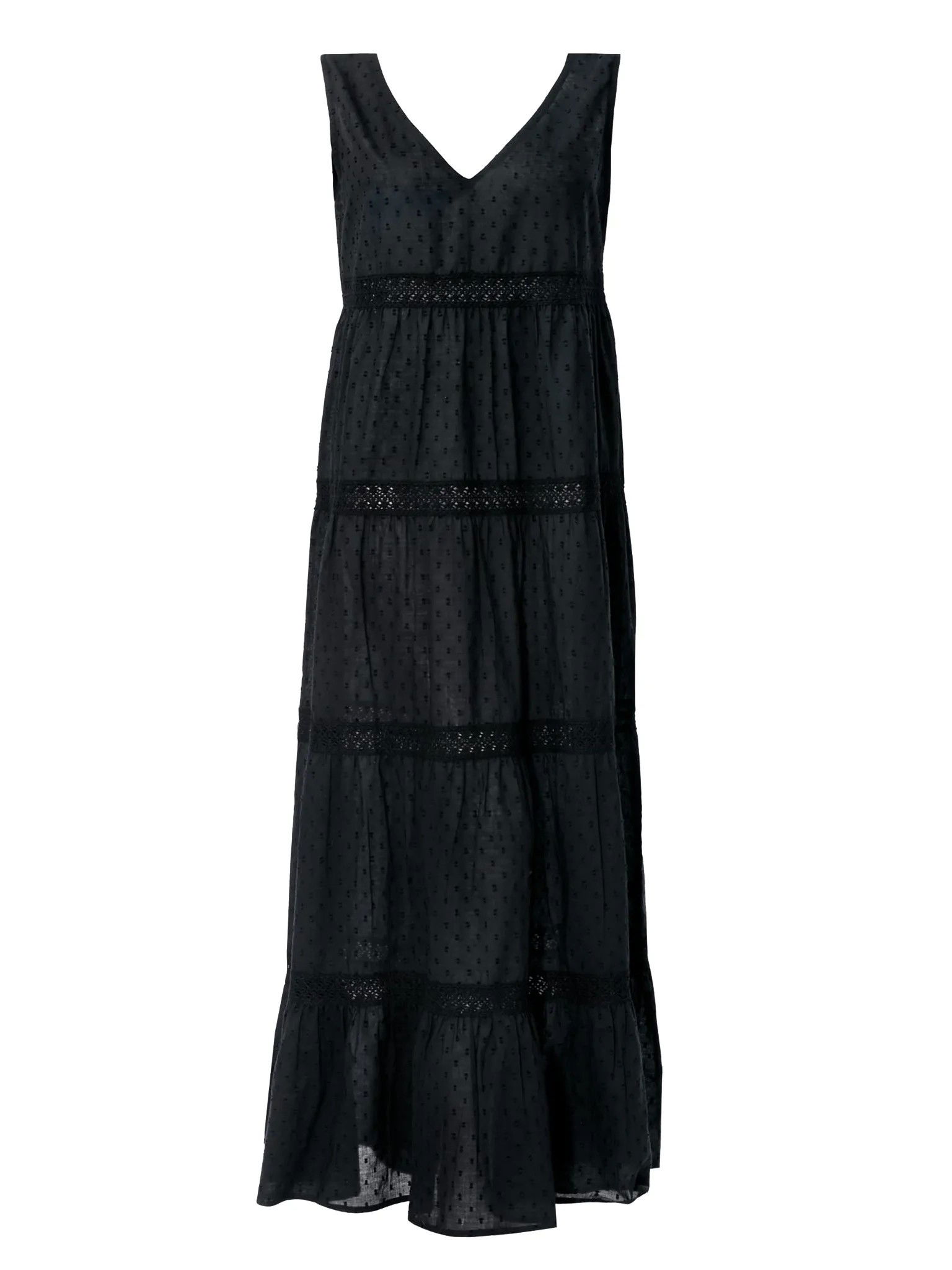 Čierna dlhá letná sukňa F195A/509 Boho štýl veľ. L