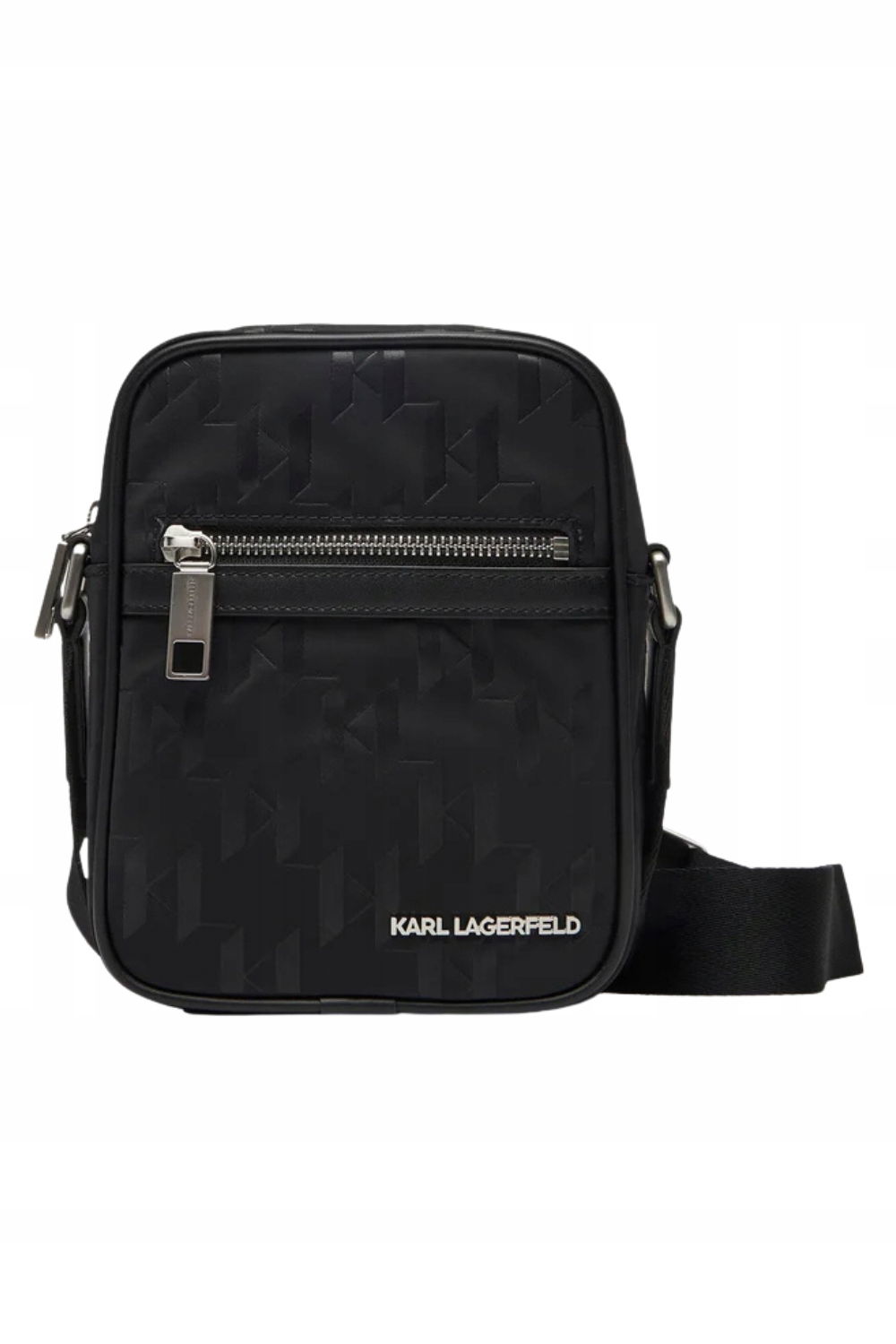 Čierna pánska monogramovaná ľadvinka Karl Lagerfeld