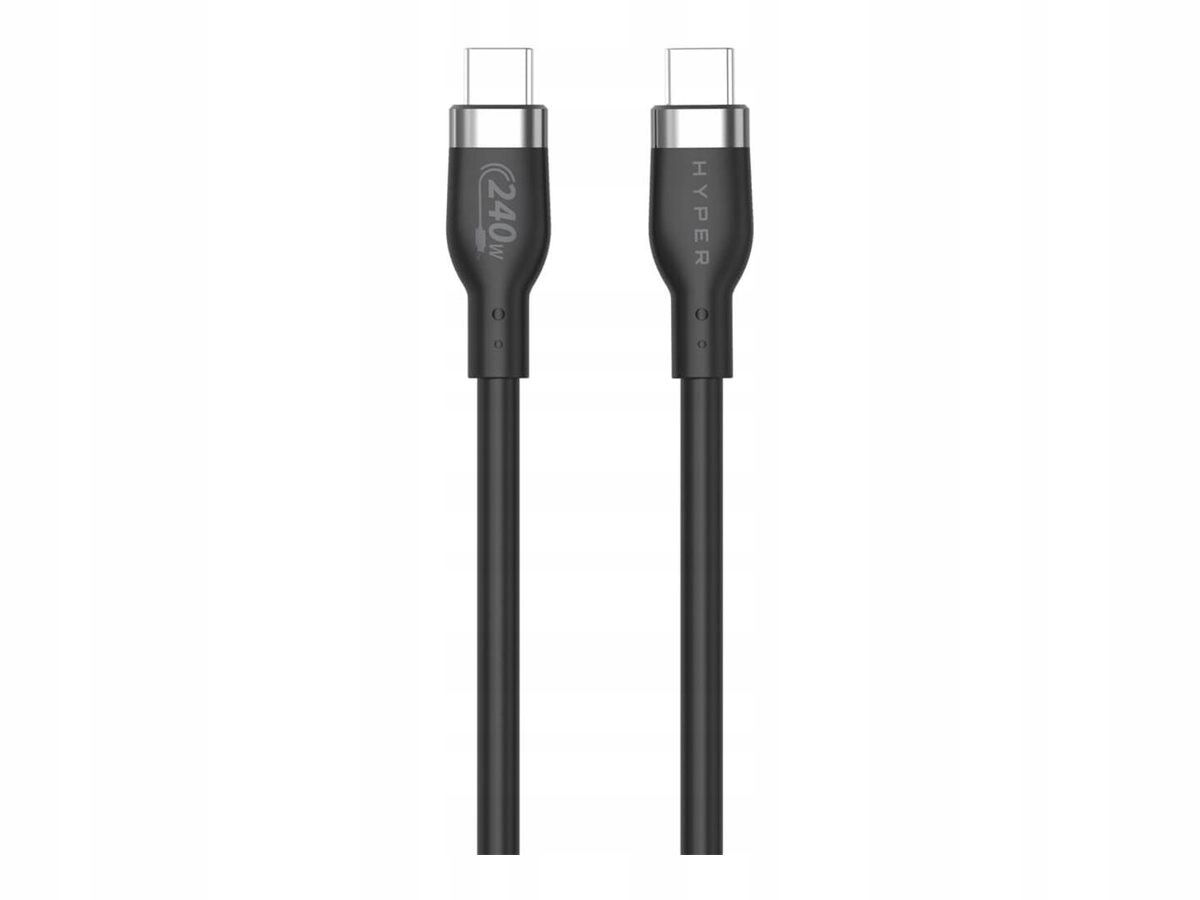Čierny kábel Usb-c Samec 24 pin Usb-c 2 m Samec 24 pin Usb-c
