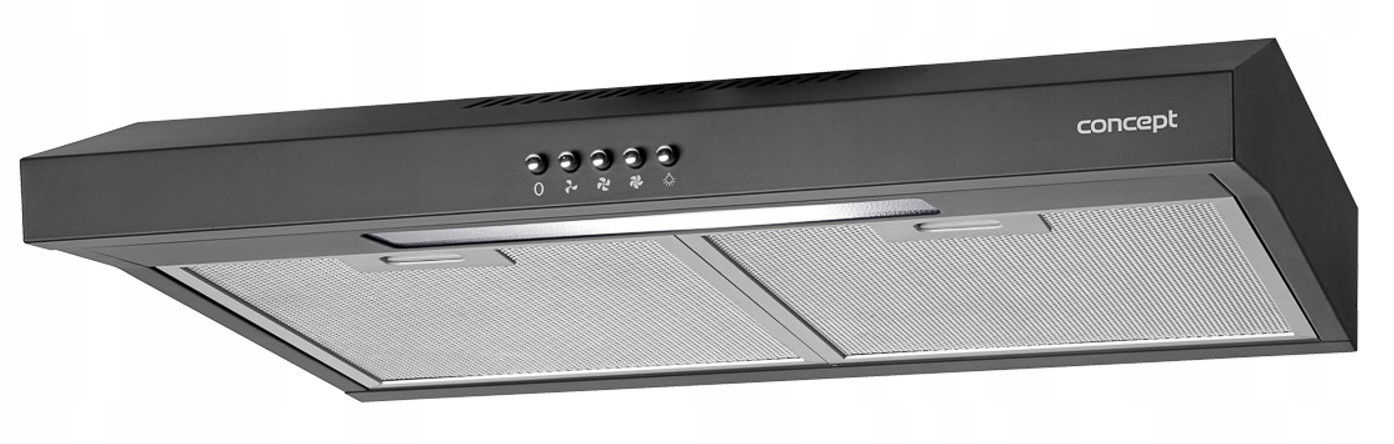 Čierny podskrinkový kuchynský digestor 60 cm Concept