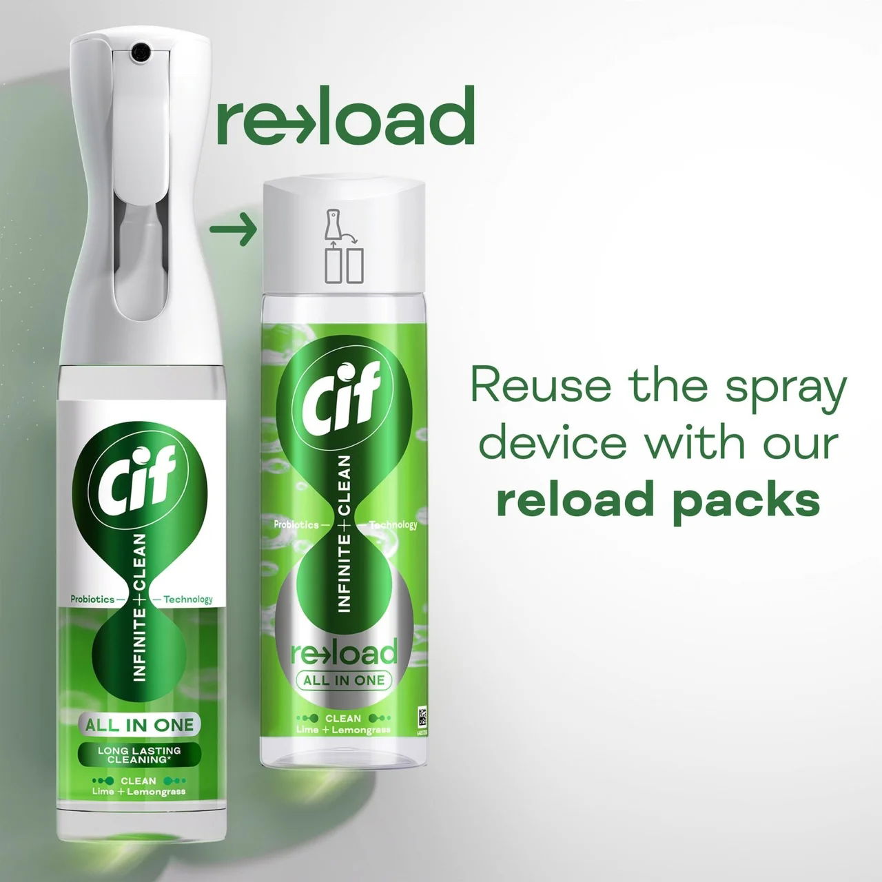 Cif Infinite Clean Univerzálny čistiaci sprej Lime 280 ml Set