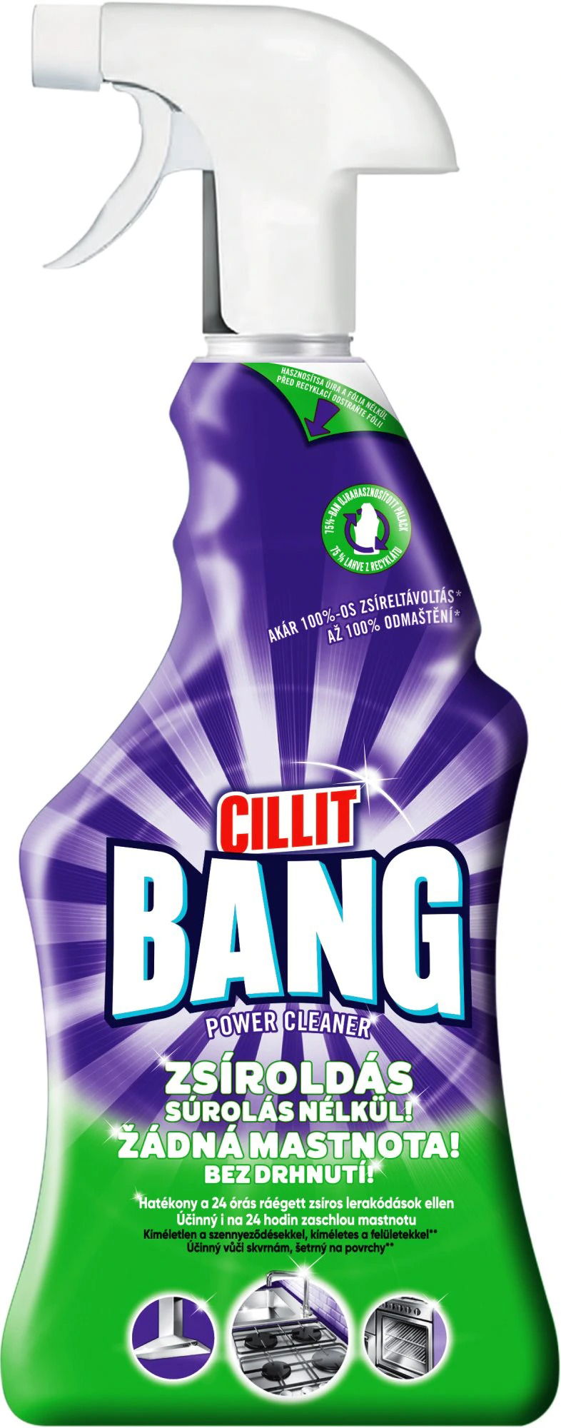 Cillit Bang odmasťovací sprej do kuchyne, 750 ml