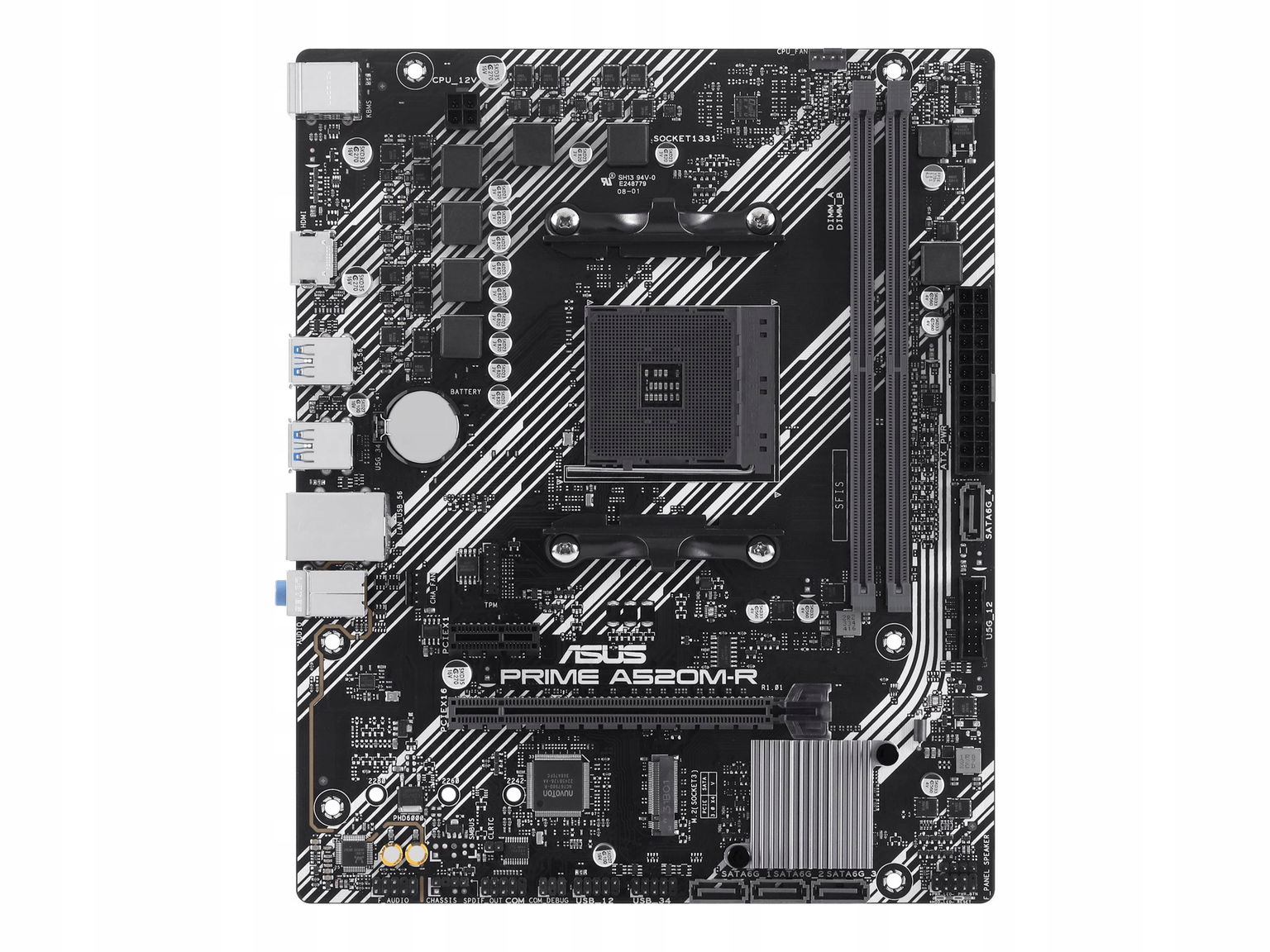 Čipová sada Amd A520 Prime A520M-R Processor Socket Socket AM4 Supported R