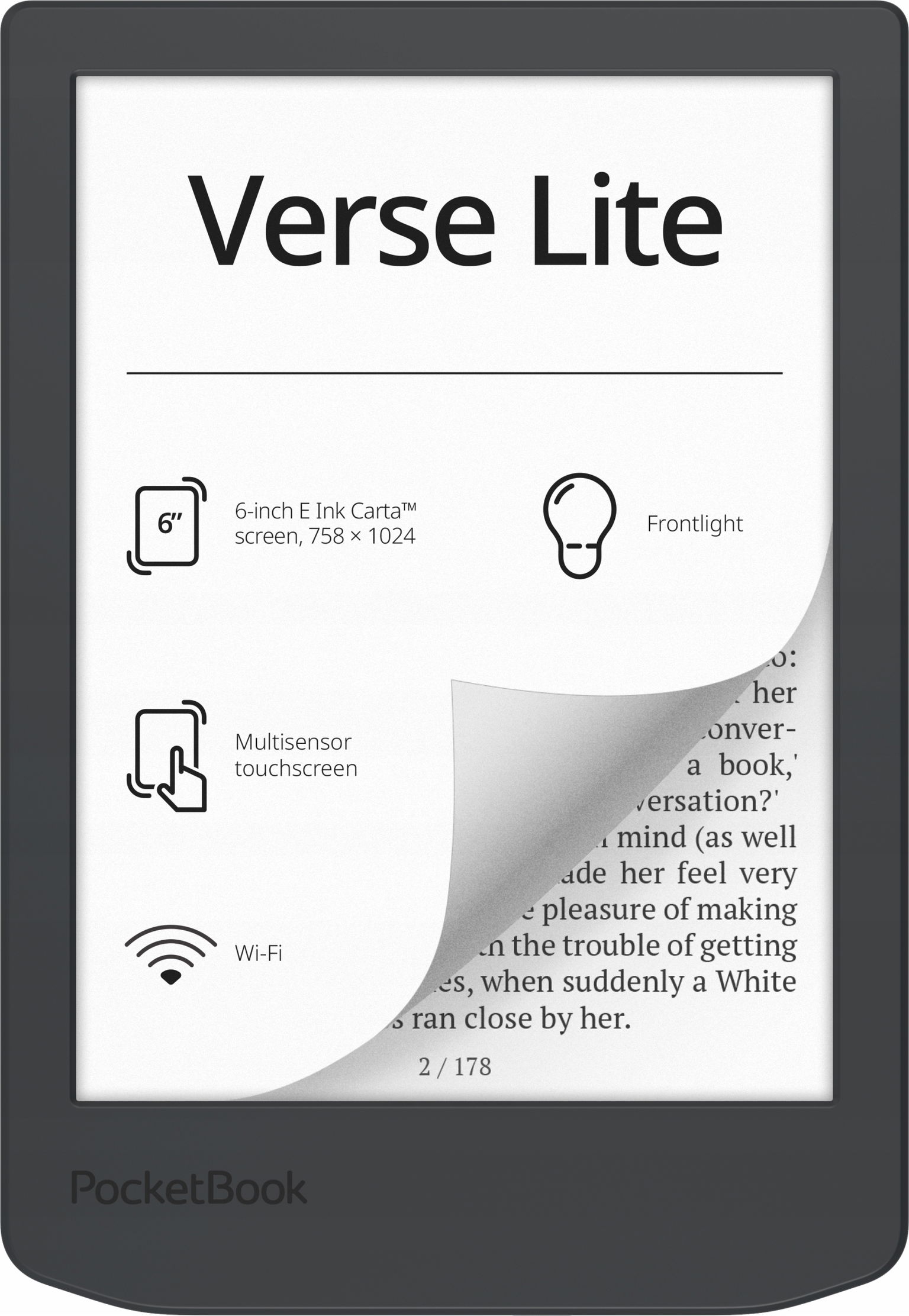 Čítačka PocketBook Verse Lite 8 Gb 6" čierna