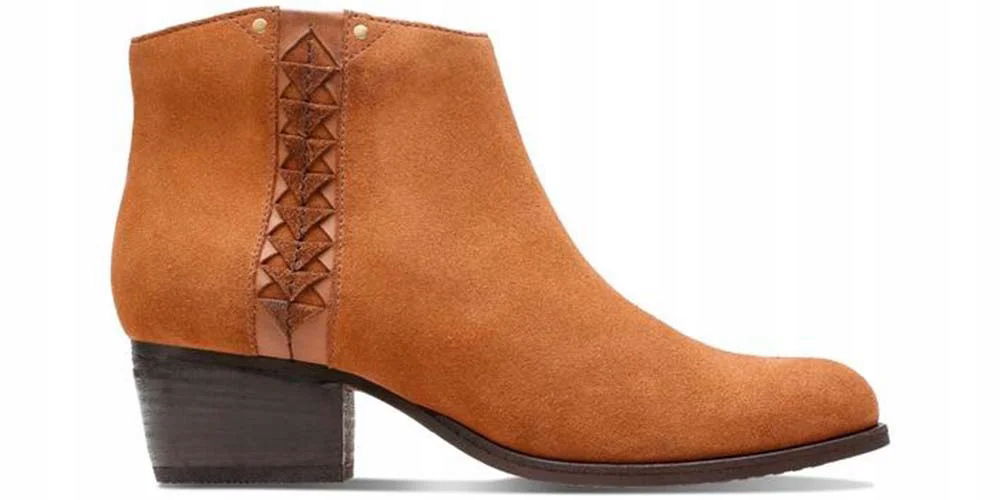 Clarks Dámske čižmy Maypearl Fawn veľkosť 40 hnedá semišová koža