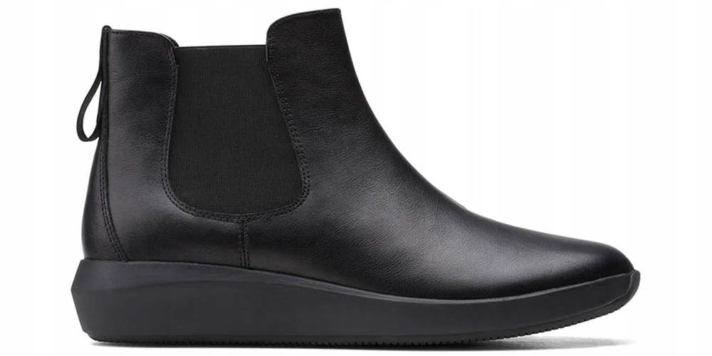 Clarks Dámske čižmy Tawnia Mid Chelsea veľkosť 37 čierne kožené