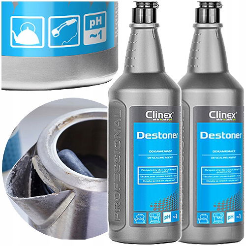 Clinex Destoner Odvápňovač Odstraňuje Kameň Leštidla Pre Kanvice 1L 2ks
