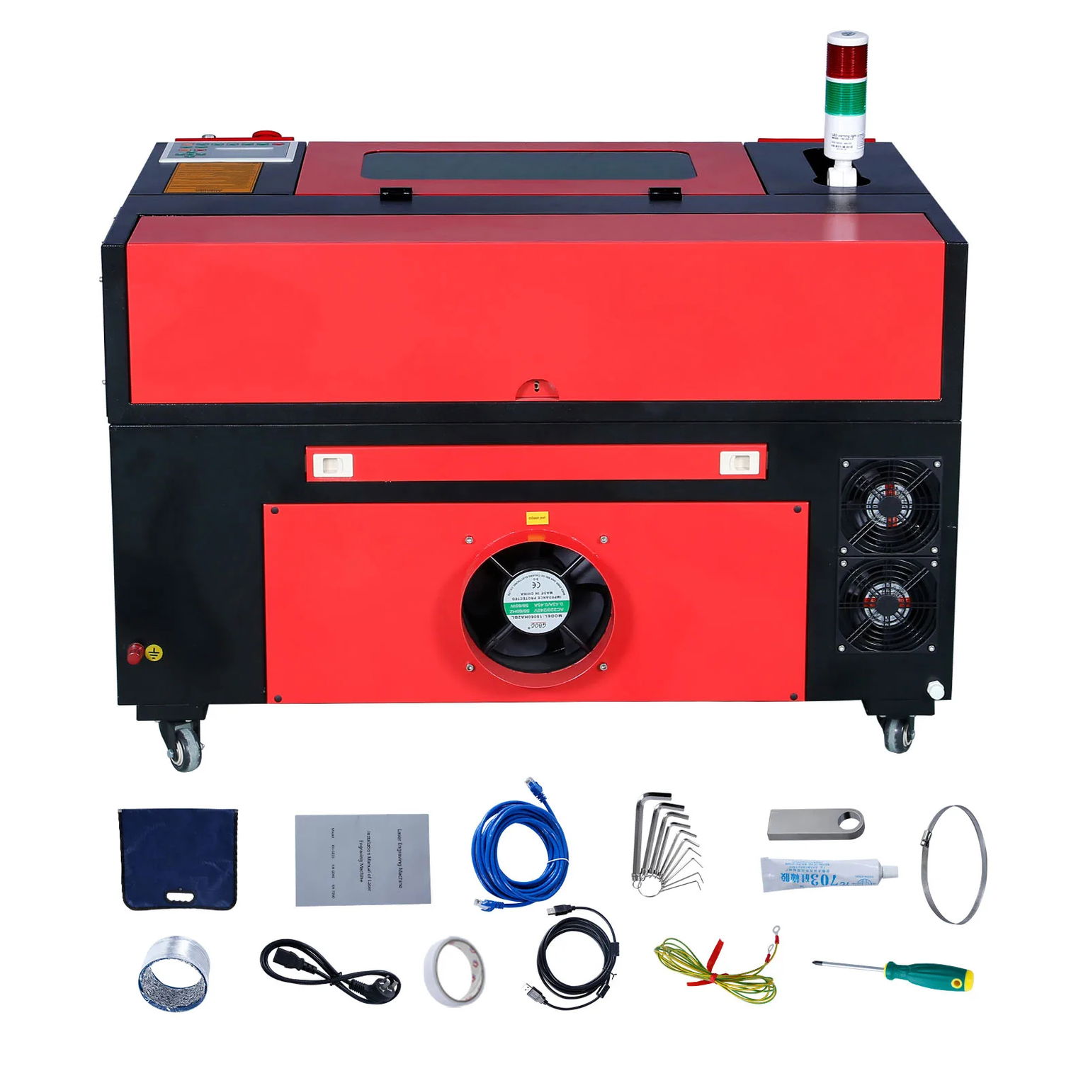 CO2 laserový gravírovací stroj, laserový gravírovací stroj 50W, akrylová tkanina, drevo