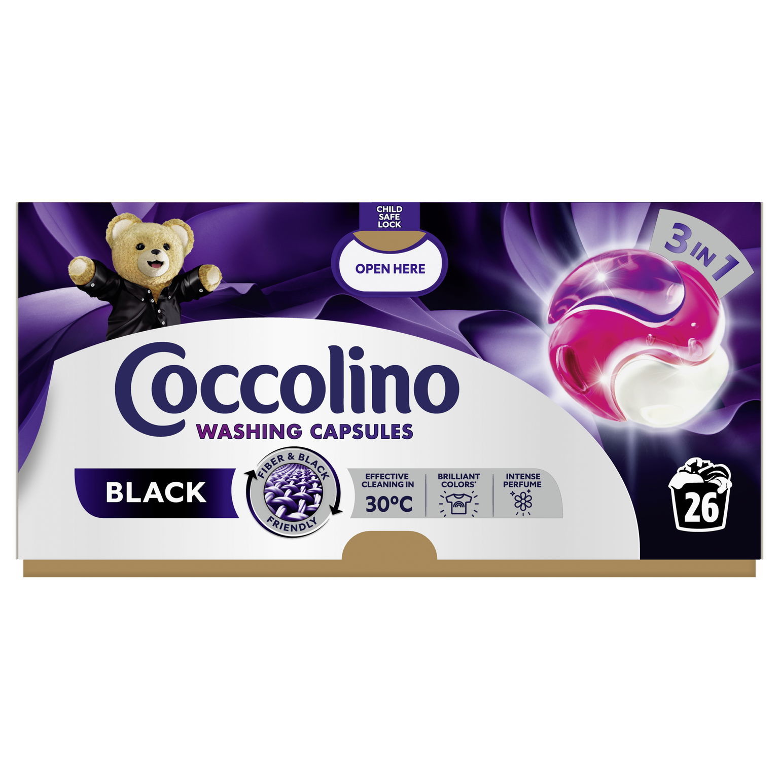 Coccolino Care Kapsule 3V1 Na Pranie Čiernych Tkanín (26 Praní)