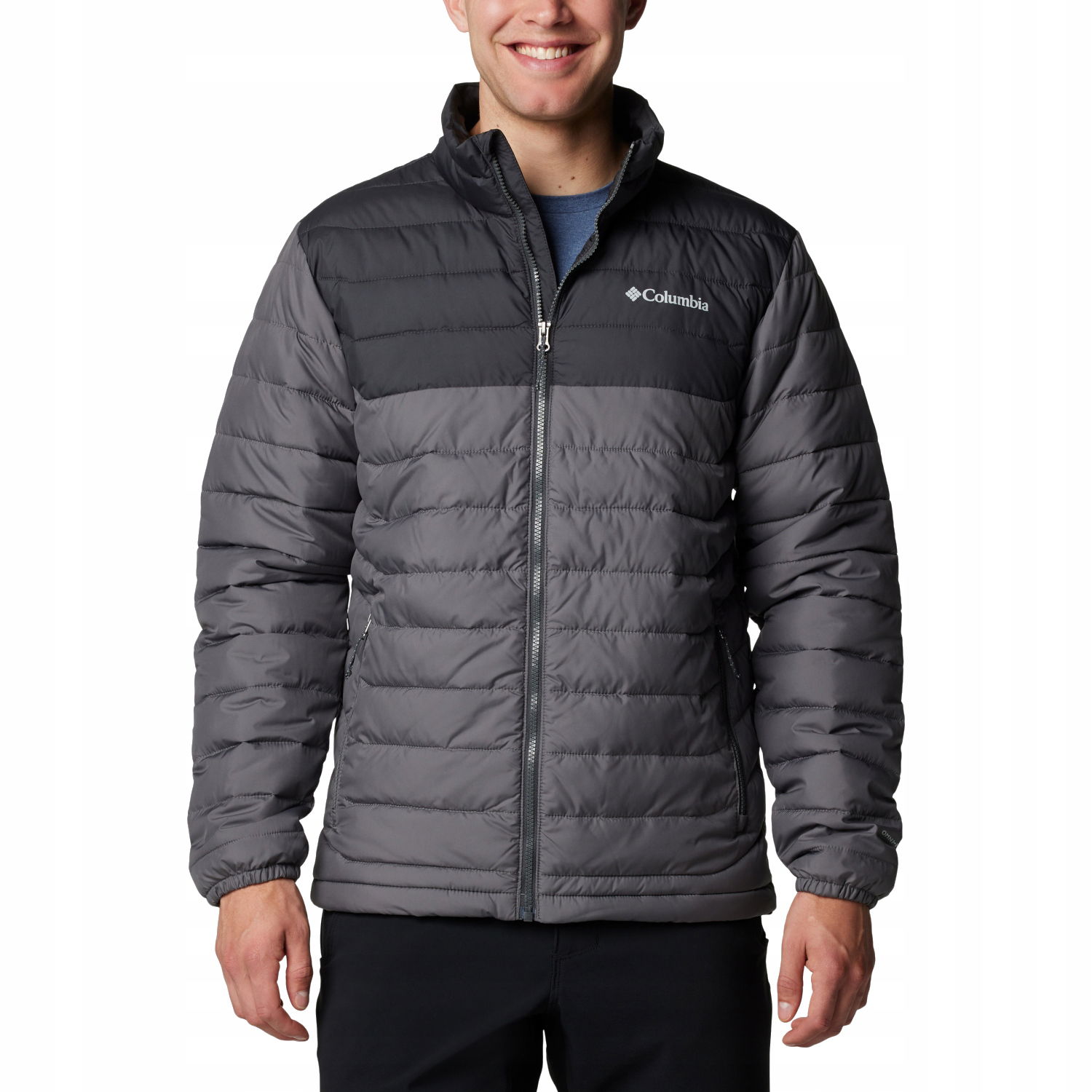 Columbia Powder Lite II Jacket (L) Pánska Bunda Polyester Šedá
