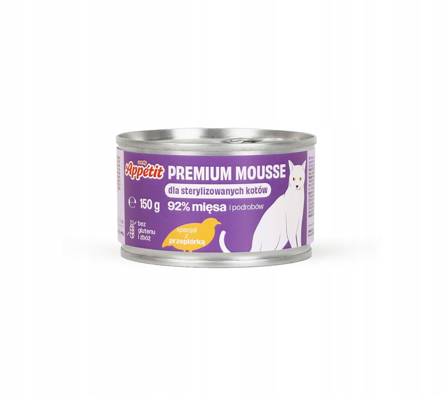 Comfy Appetit Premium Mousse Krmivo pre mačky Sterilised Prepelica 150 g