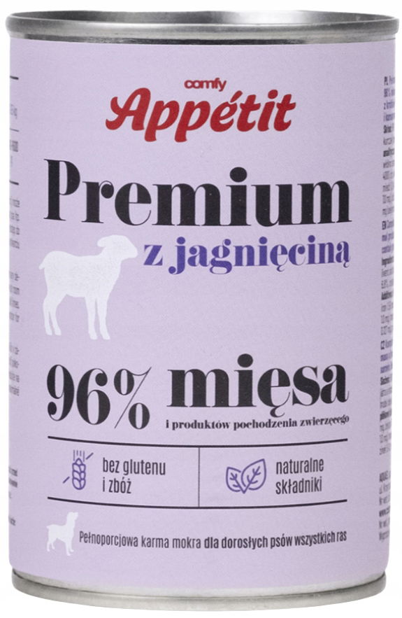 Comfy Appetit Premium vlhké krmivo pre psa Jahňacie 400 g