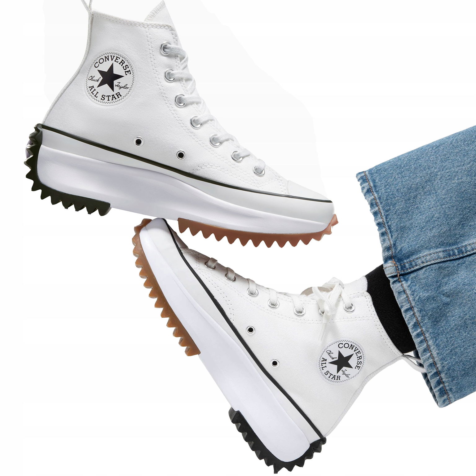 Converse Run Star Hike topánky tenisky biele vysoké platforma 166799C 35