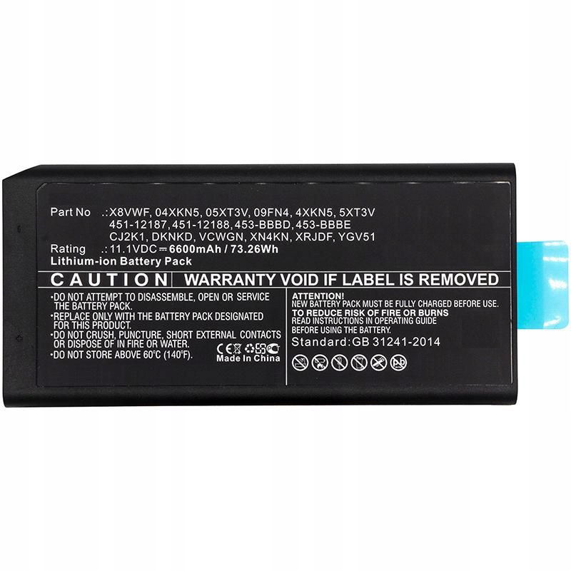 CoreParts Batéria pre notebook Dell 73WH