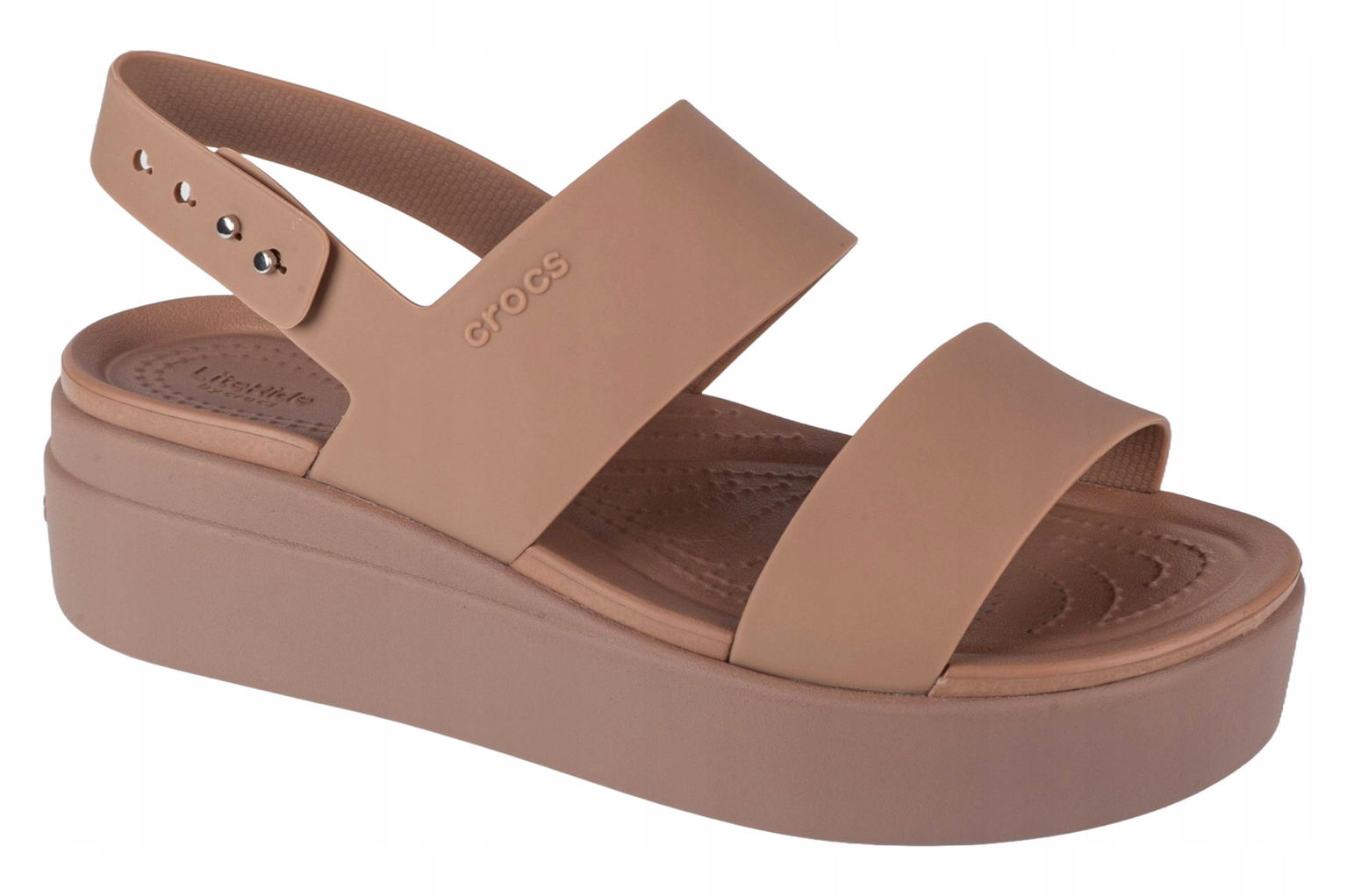 Crocs Brooklyn Low Wedge [39/40] Dámske sandále, hnedé