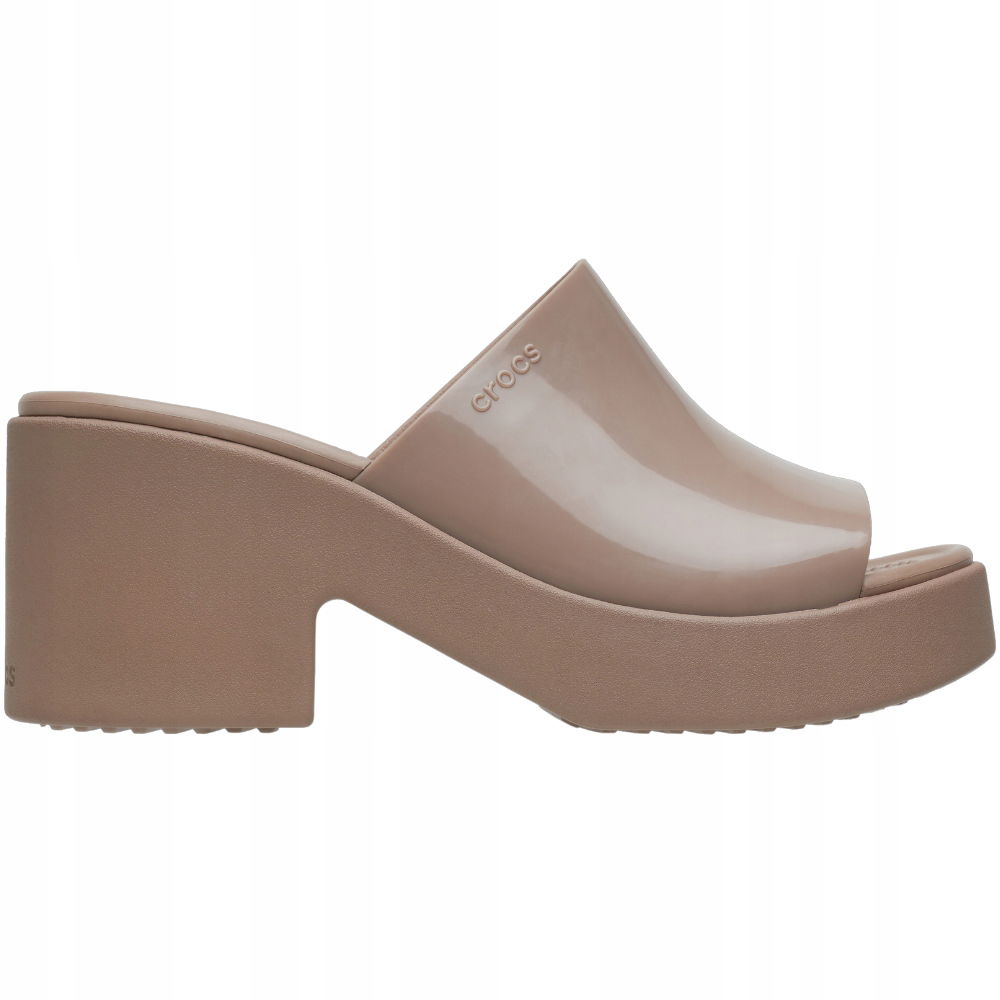 Crocs dámske sandále Brooklyn Slide High Shine Heel 41,5 W10 Latte