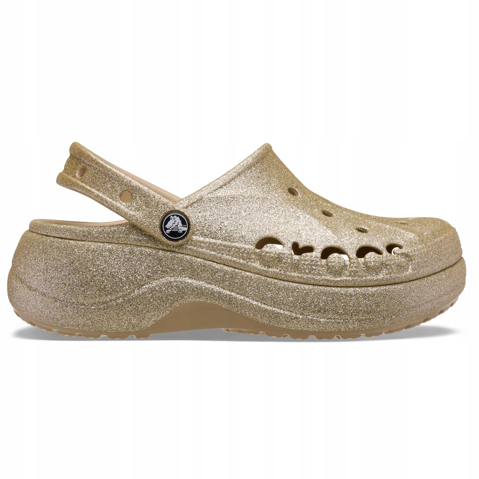 Crocs dámske žabky Baya Platform Glitter Clog 37,5 w7 Chai