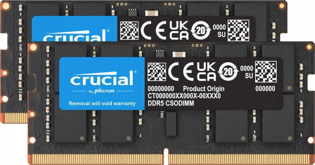 Crucial 2*24GB 6400 DDR5 CL52 Pamäť Csodimm