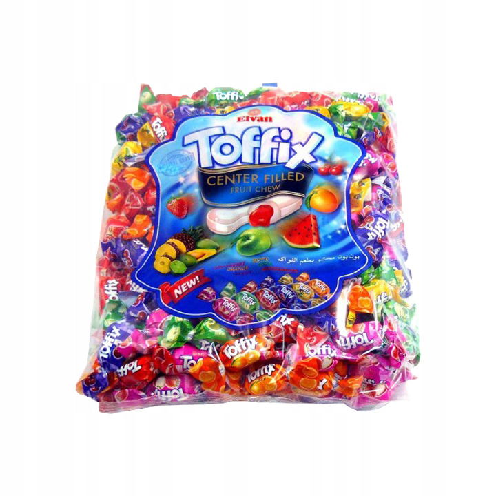 Cukríky Toffix mix 1 kg s ovocnou náplňou