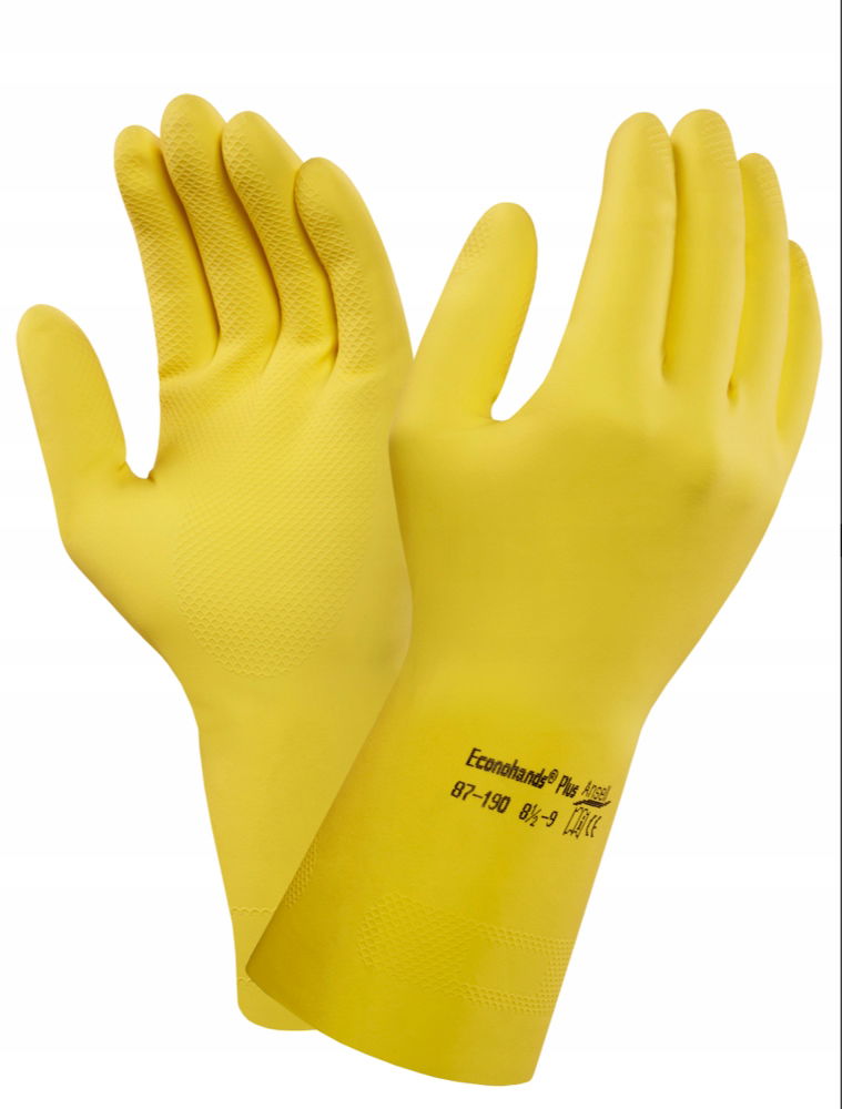 Cxs rukavice Econohands Plus, latexové, žlté veľ. 7 (s)