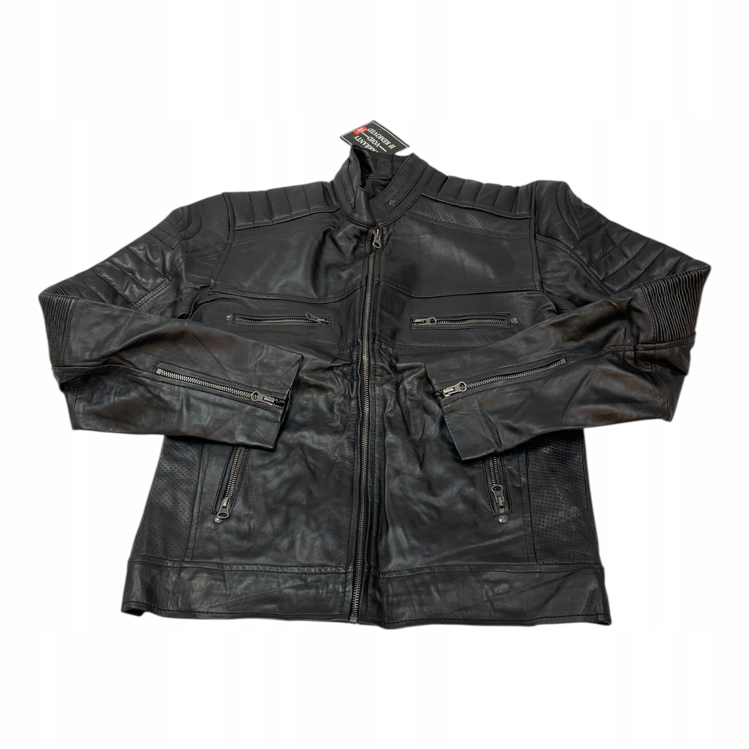 Dámska čierna kožená bunda Real Leather Xs