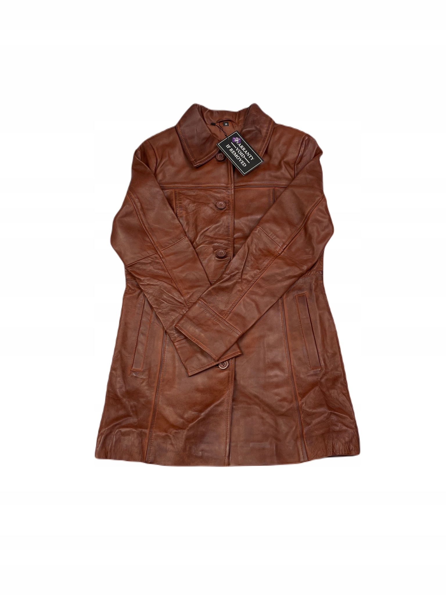 Dámska kožená hnedá bunda Real Leather M