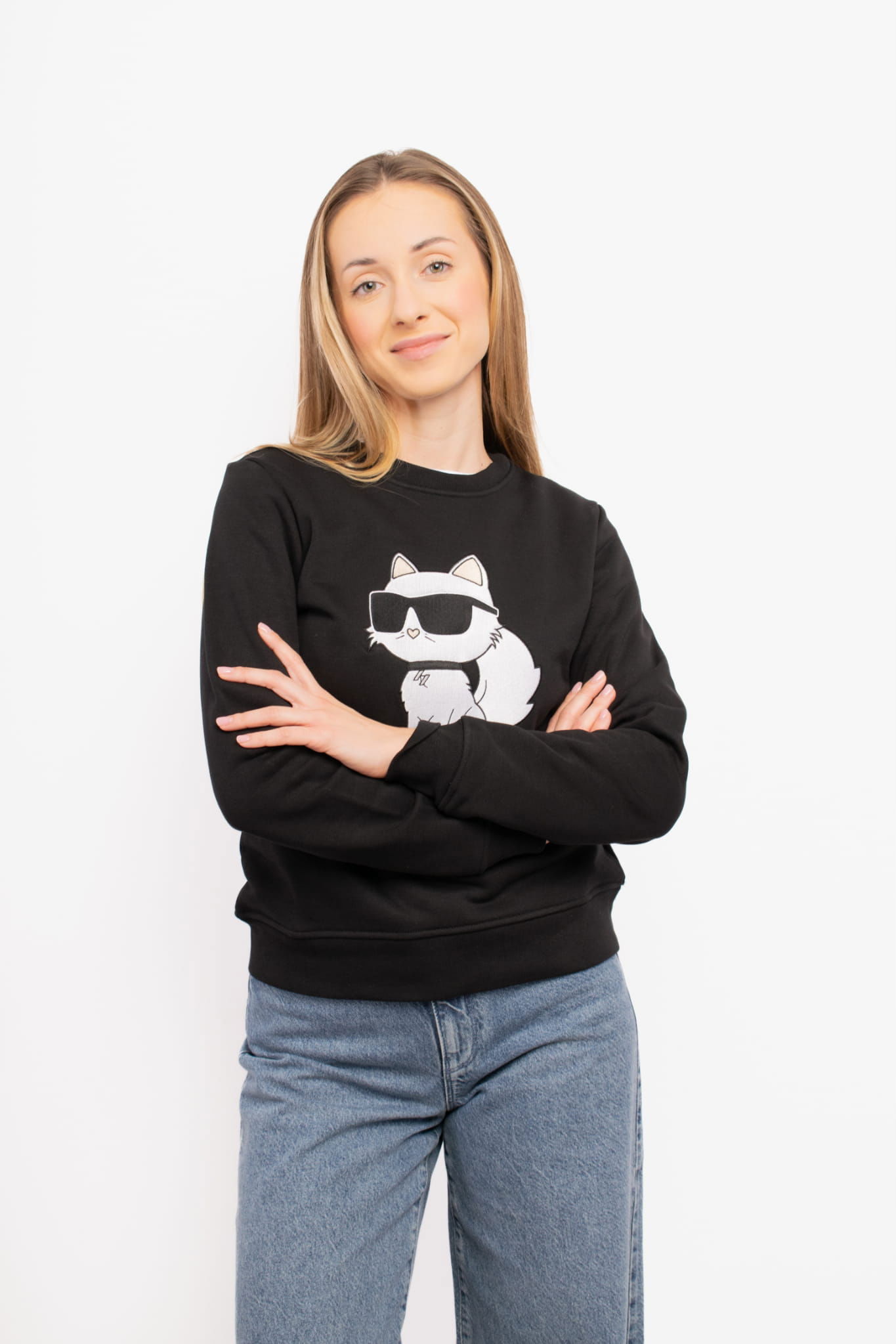Dámska mikina Karl Lagerfeld 230W1802 čierna Xs