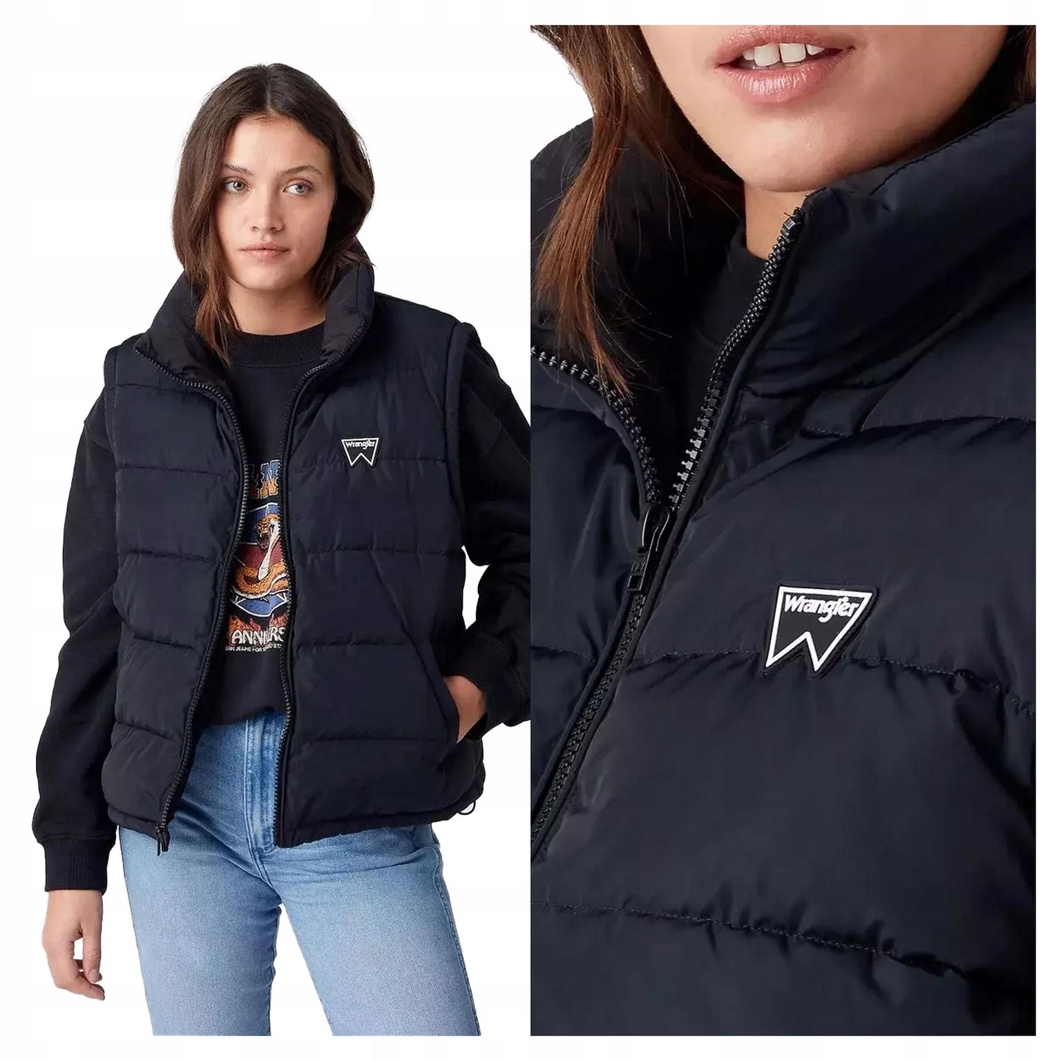 Dámska prechodná bunda Wrangler Short Puffer L