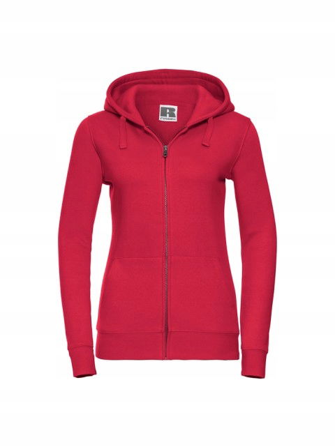 Dámska rozopínateľná mikina Authentic s kapucňou Russell Classic Red M