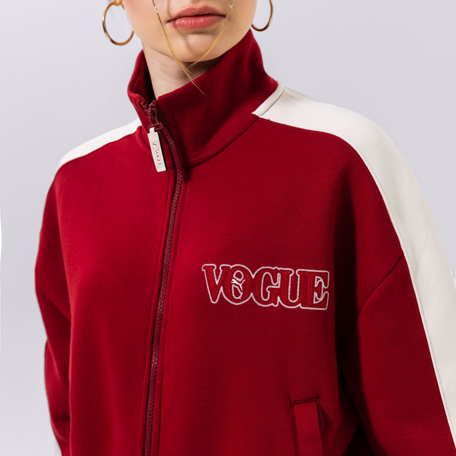 Dámska Rozopínateľná Mikina Puma- Bunda Puma X Vogue T7 Cropped Jacket Dk L