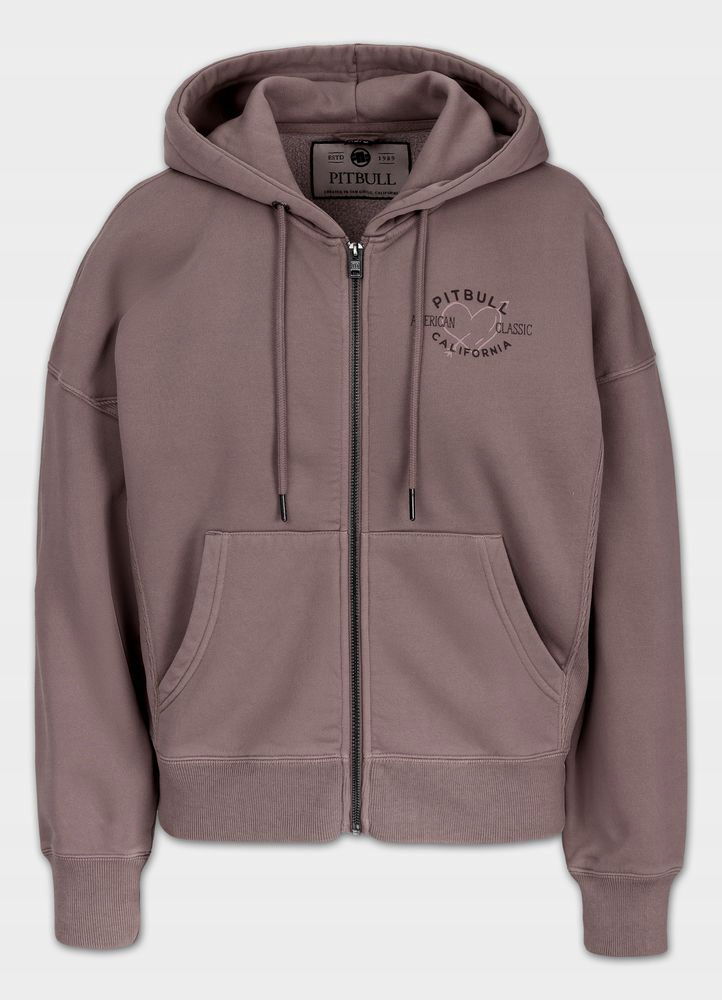 Dámska rozopínateľná mikina s kapucňou Pitbull Oversize Washed Manzanita Heart