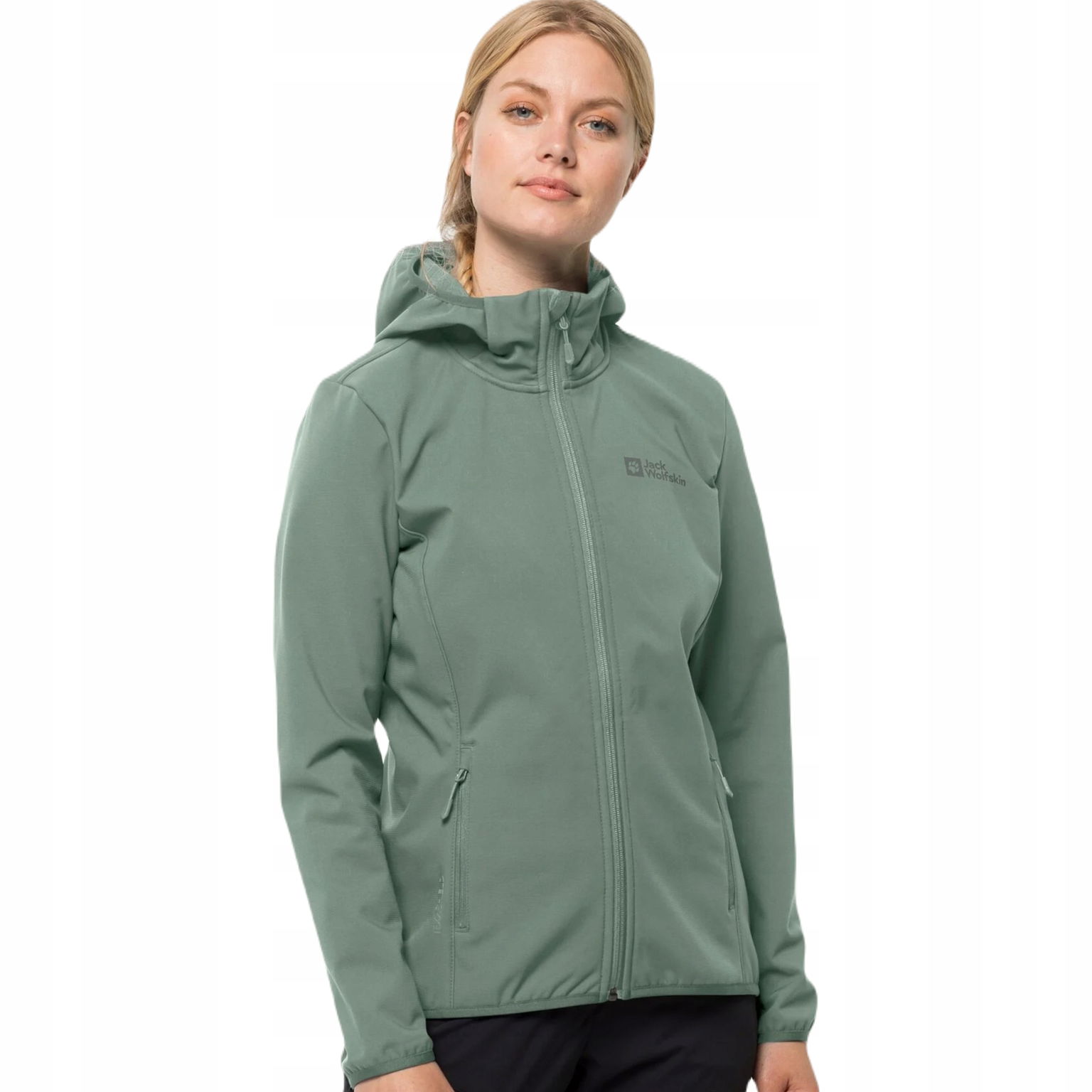 Dámska Softshellová Bunda Jack Wolfskin S Kapucňou Xs