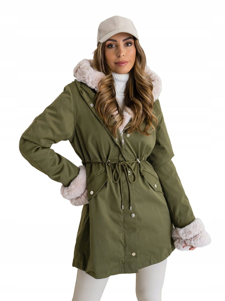 Dámska Zimná Bunda Parka Khaki 5M3187 Denley_l