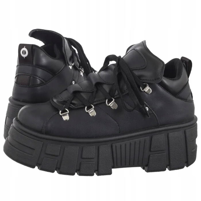 Dámske Creepers topánky na platforme Altercore Logan Black Čierne