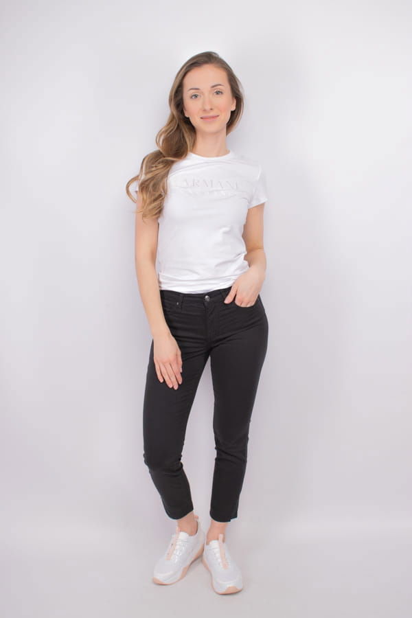 Dámske džínsy Armani Exchange 3DYJ22 Y2VLZ čierne Pants: 26R