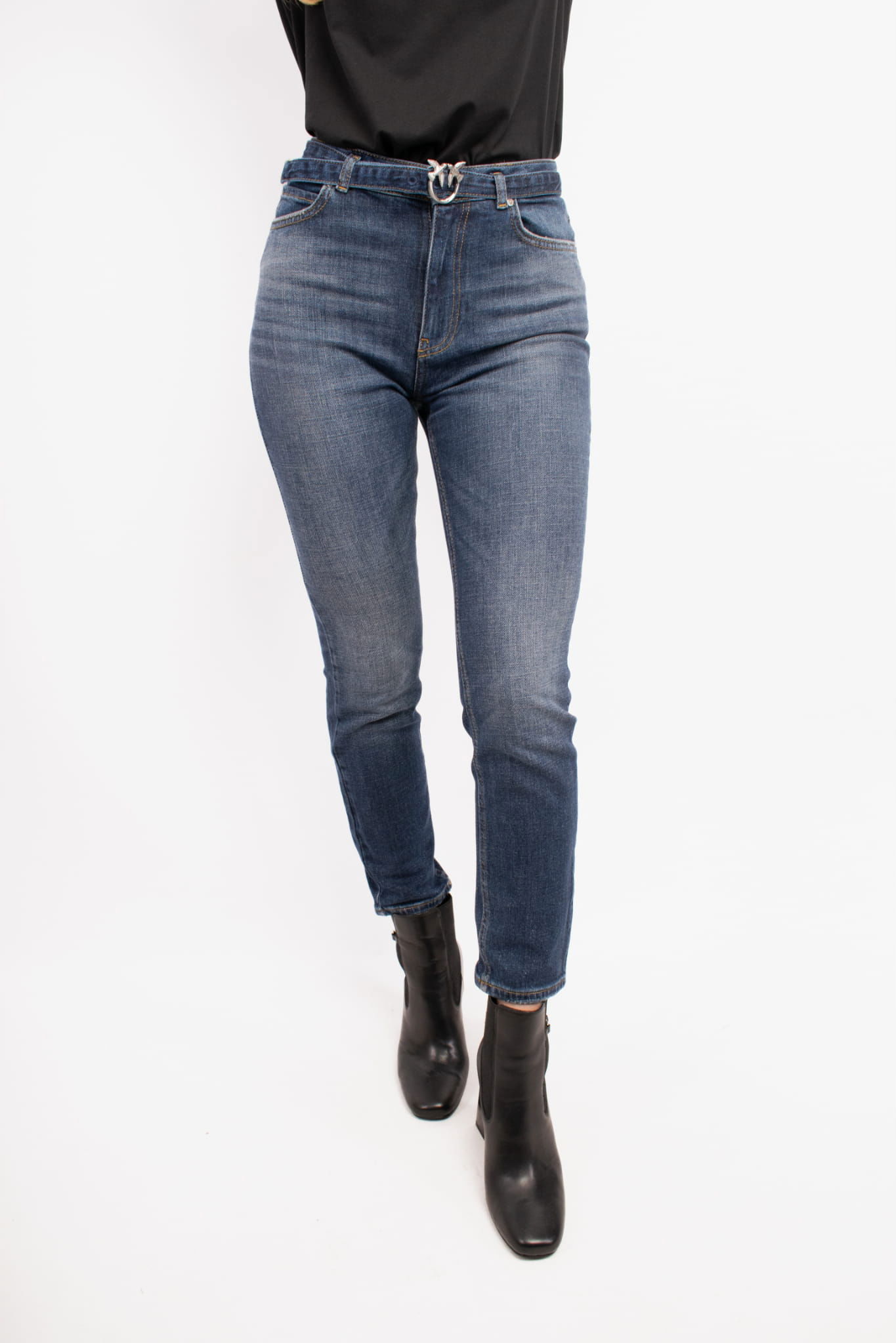 Dámske džínsy Pinko 100161 A22E modré Pants: 25