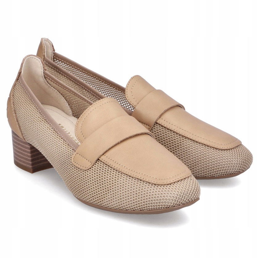 Dámske elegantné mokasíny Rieker 49250-62 Beige Koža VEĽ.40