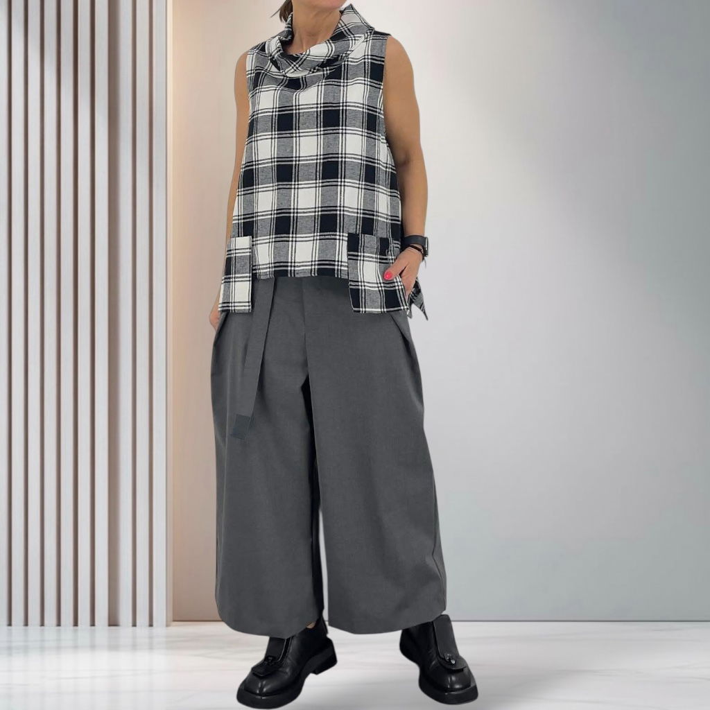 Dámske elegantné šedé nohavice Wendy Trendy