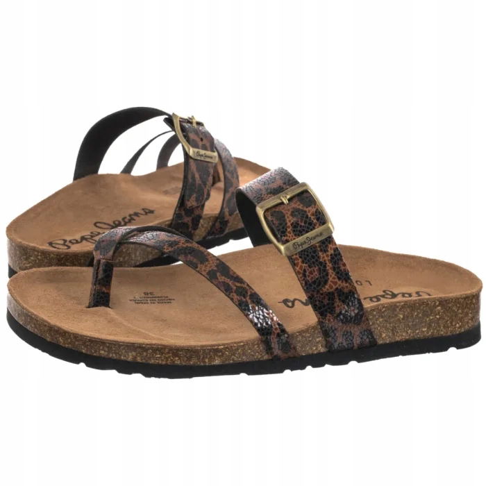 Dámske japonské topánky Pepe Jeans Oban Cooler Brown PLS800002 Hnedé