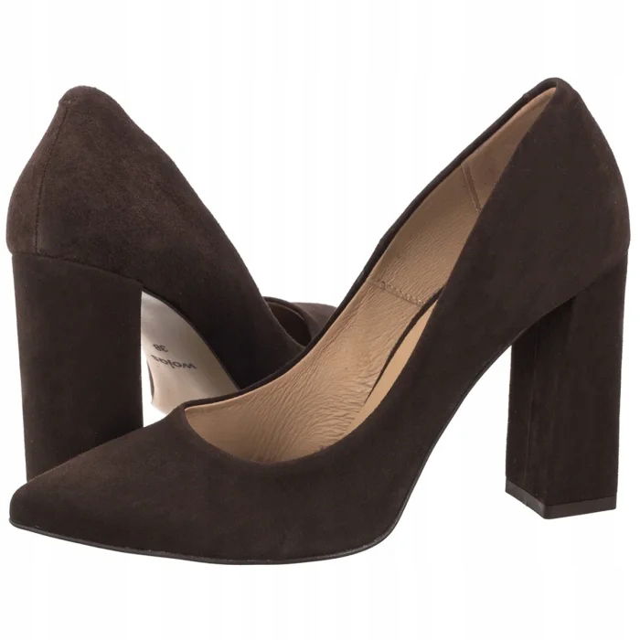Dámske Kožené Lodičky Wojas Hnedé 35039-62 Brown