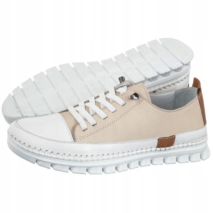 Dámske kožené poltopánky Artiker Béžová 58C3376 Beige
