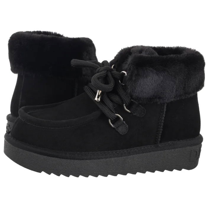Dámske Kožené Snehule D.Franklin Black DFSH375006 Čierne