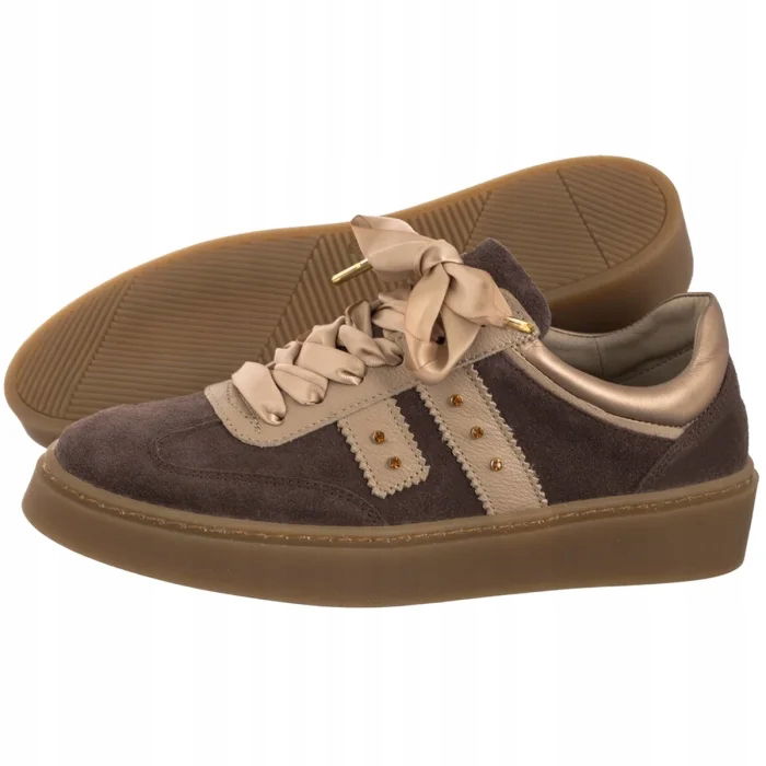Dámske kožené tenisky Karino Hnedé 5719/008-P Brown