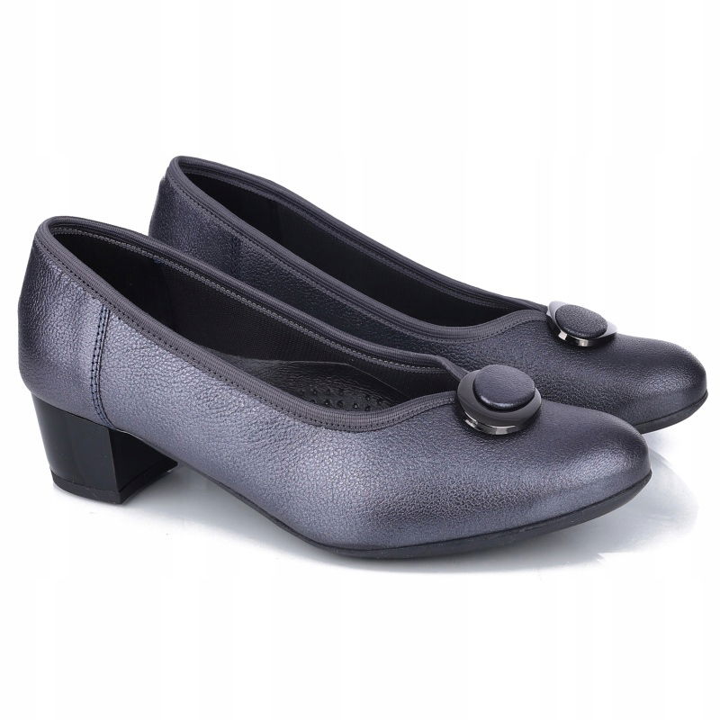 Dámske lodičky Aspena KX-2681/FLEX4010 K179 popolavá Koža VEĽ.37