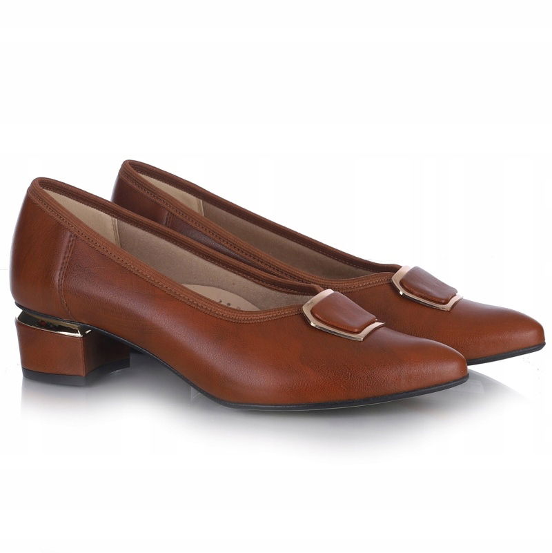 Dámske lodičky Aspena KX-2745/LP116 R128 hnedé Koža VEĽ.39