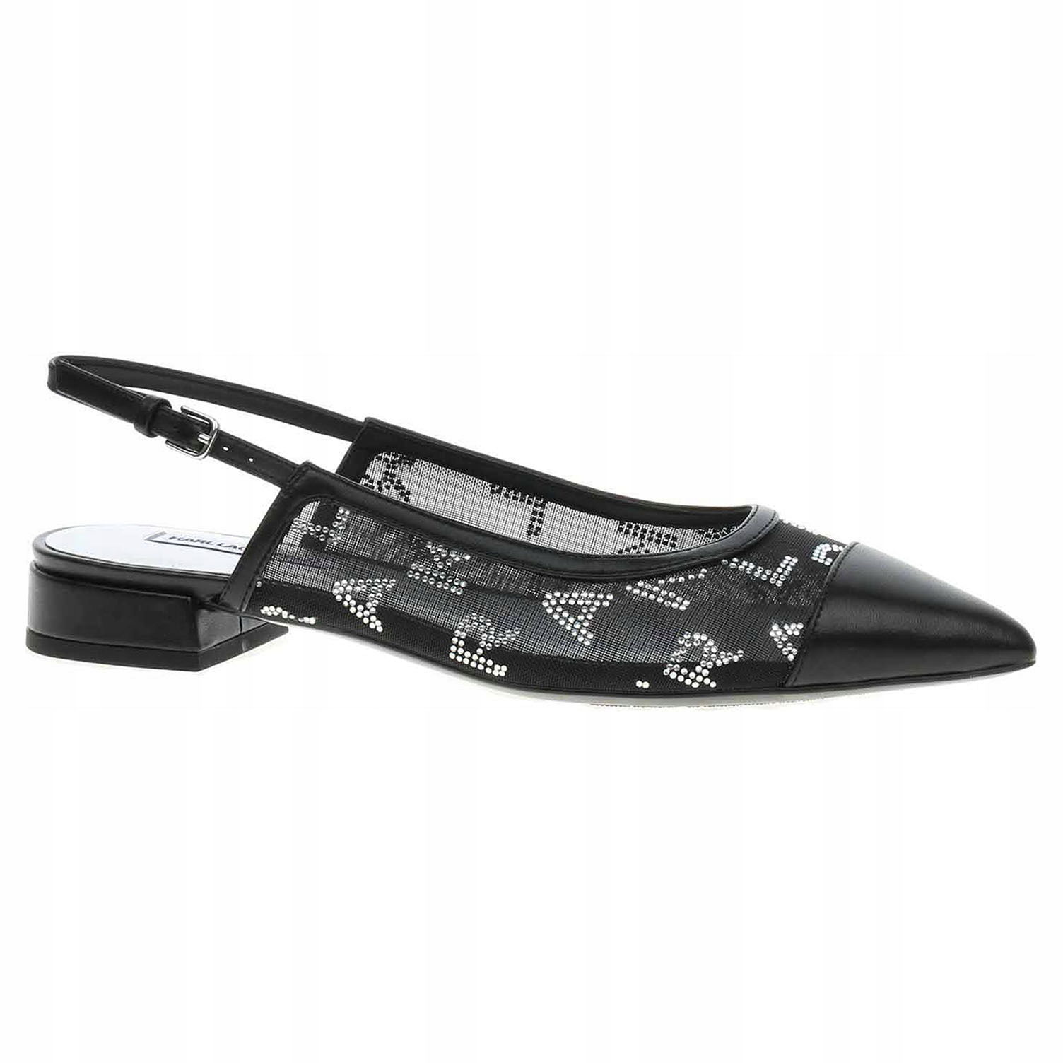 Dámske lodičky Karl Lagerfeld KL40153 M0S black mesh 39